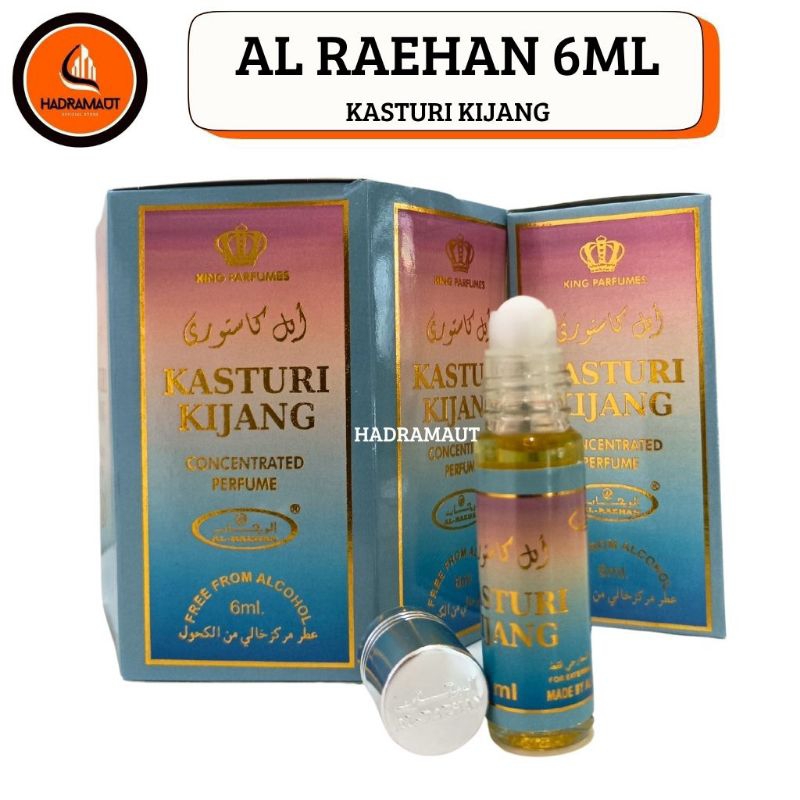 Parfum AL RAEHAN 6ML Kasturi Kijang murni Original 100% Arab mirip al rehab