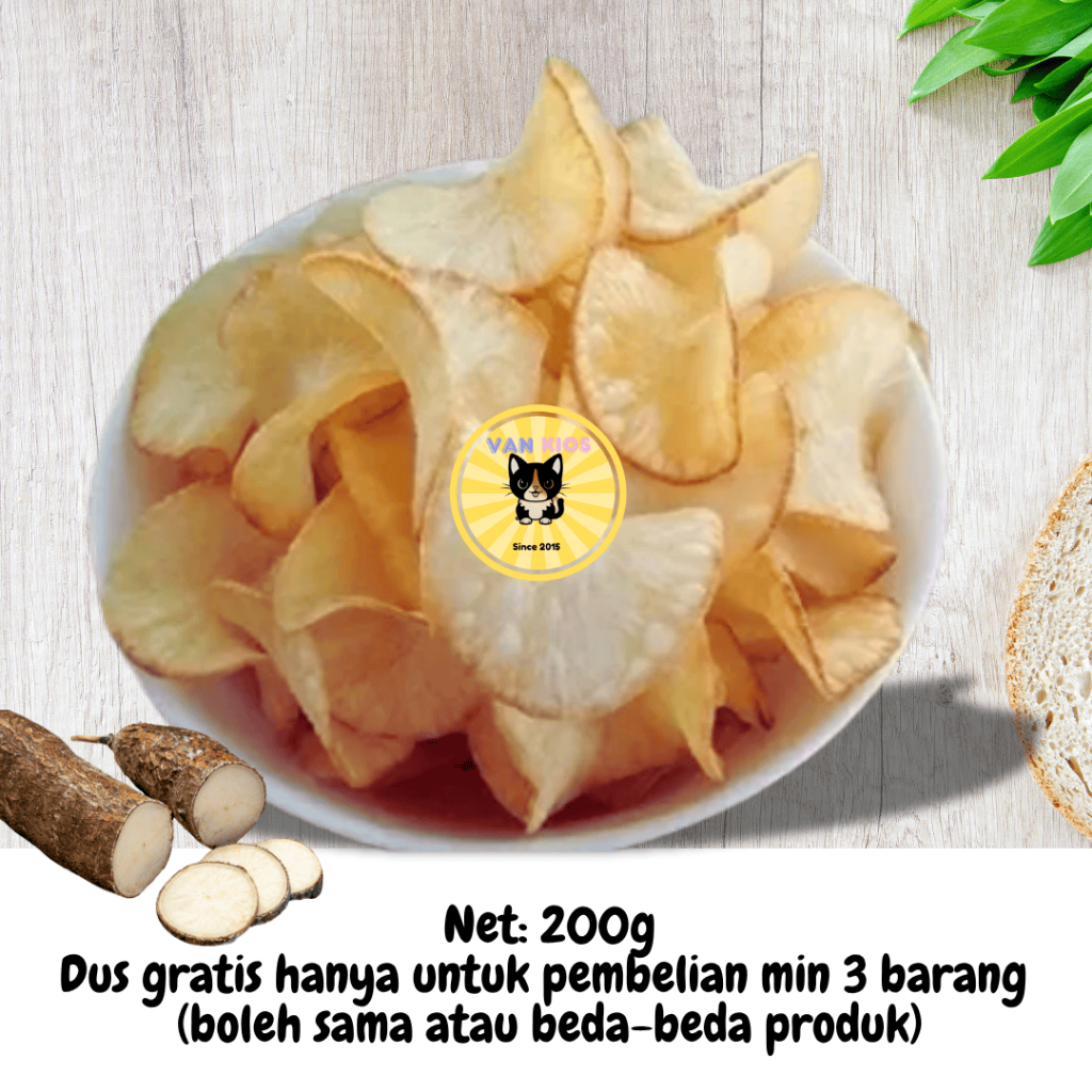 

Keripik singkong Renyah Magelang Asin Bawang (200g)