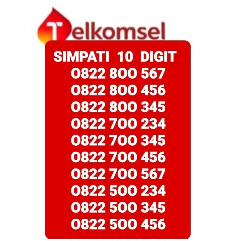 NOMOR CANTIK SIMPATI 10 DIGIT PRABAYAR