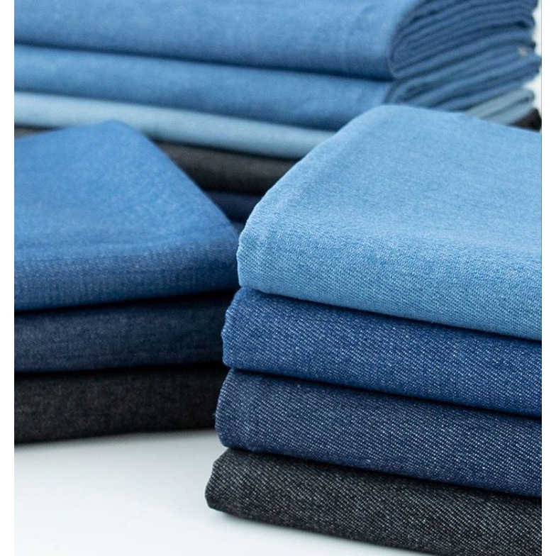 KODE W72Q KAIN DENIM POTONGAN CHAMBRAY WASH JEANS 65 Oz TIPIS