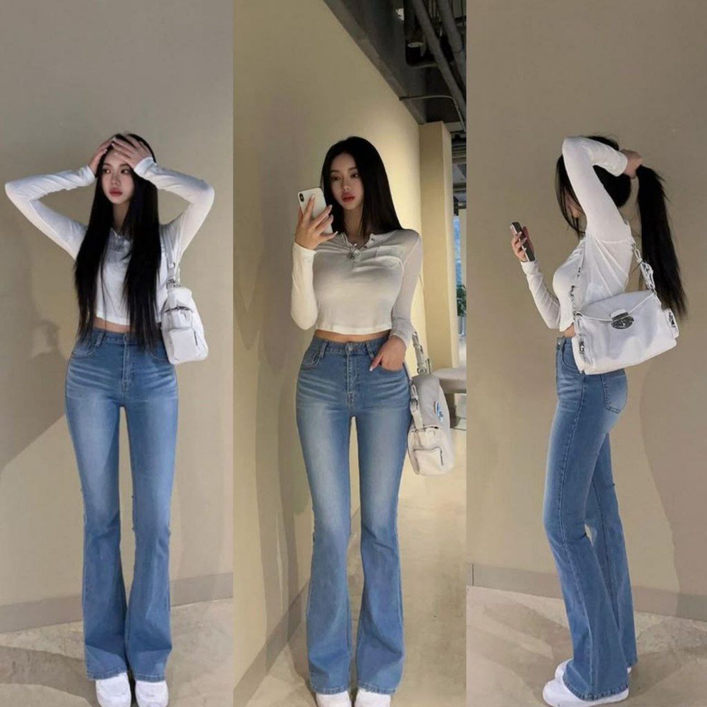 Cutbray Jeans Retro Highwaist Wanita-Celana Jeans Cutbray Wanita Model Retro Korea Terbaru bg_jeans