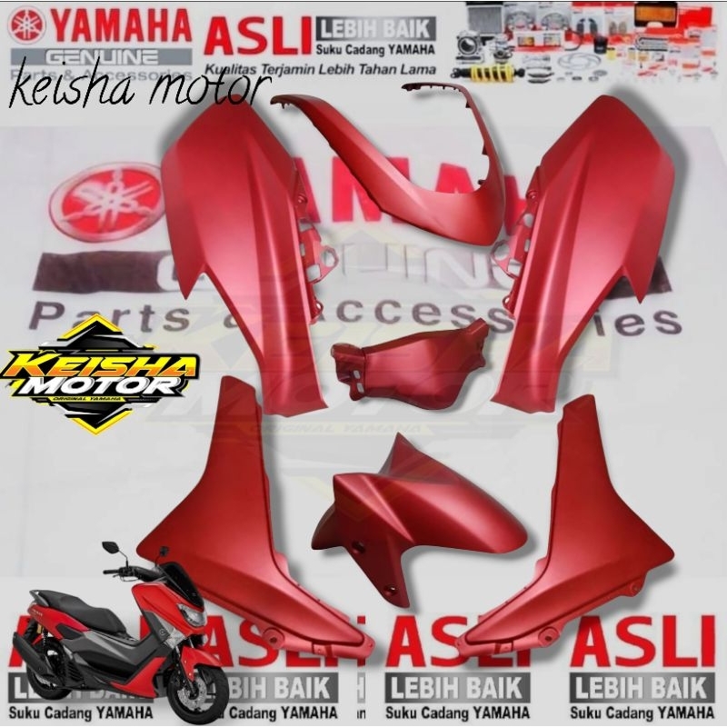 COVER BODY BAGIAN DEPAN  7PCS MERAH DOFF  NMAX 150 OLD 2015-2019 ORIGINAL YAMAHA