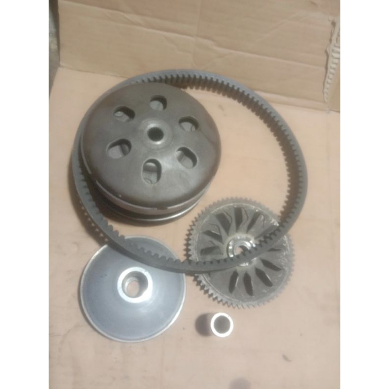 Pully Kampas Ganda Fullset cvt Roller/Vario Thecno 110 Karbu/Original Copotan