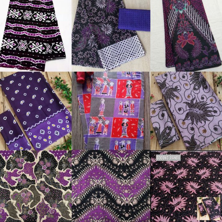 KODE P62U KAIN BATIK HALUS WARNA UNGU LILAC VIOLET 2x1 meter
