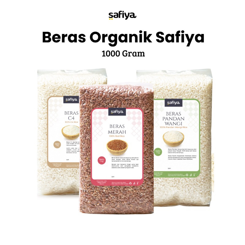 

Safiya Beras Merah Organik 1kg / Beras Diet / Beras Merah Premium / Beras Merah Wangi pulen / Beras merah sehat / COD Beras merah