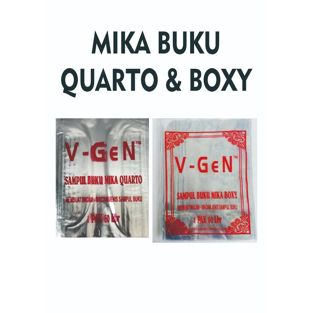 

Sampul Buku Plastik Mika Ukuran Boxy & Quarto ( Pak Isi 60 Lembar )