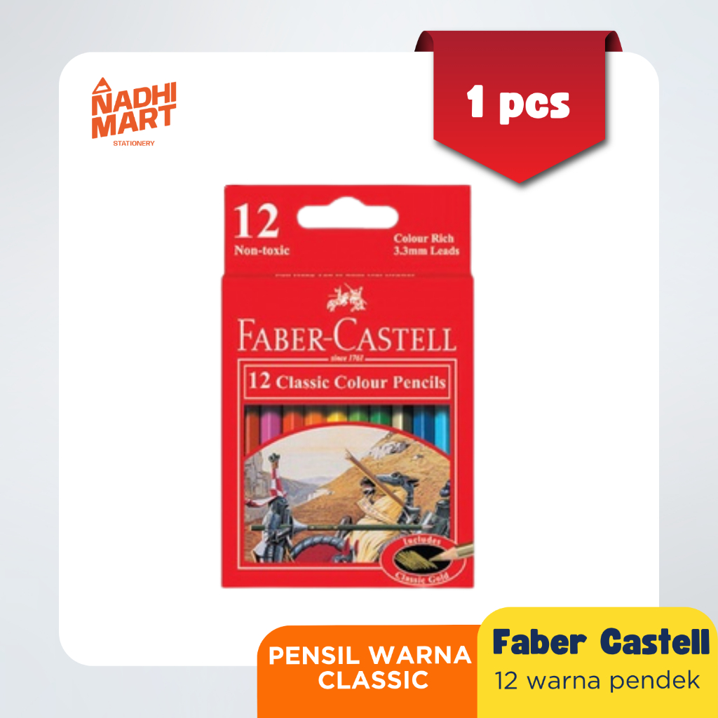 

FABER CASTELL PENSIL WARNA CLASSIC ISI 12 PENDEK / PW FC CLASSIC 12 PD 115851