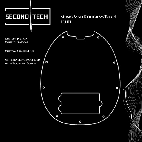 pickguard MusicMan Stingray 3ply Ernie Ball custom akrilik mirror KODE Y3N4