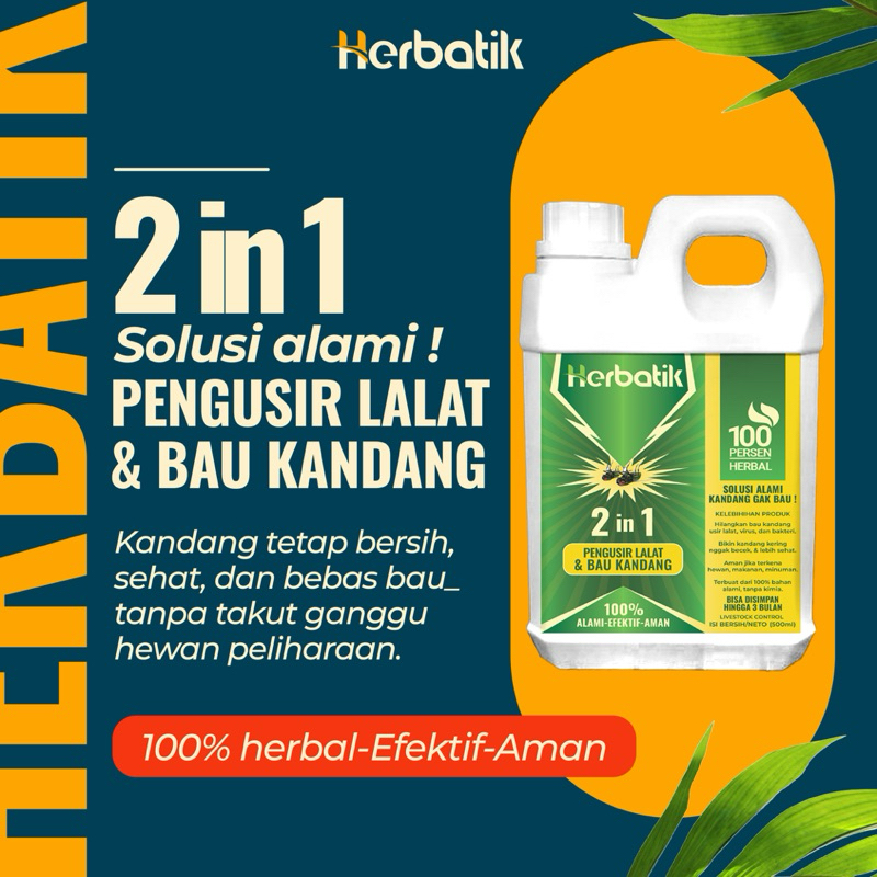 Pengusir Lalat & Bau Kandang – Herbatik | 100% Herbal, Aman Tanpa Kimia