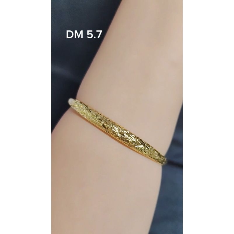 Grosir88 gelang bangle gold24k motif corak pecah kopi awet tahan lama berkualitas