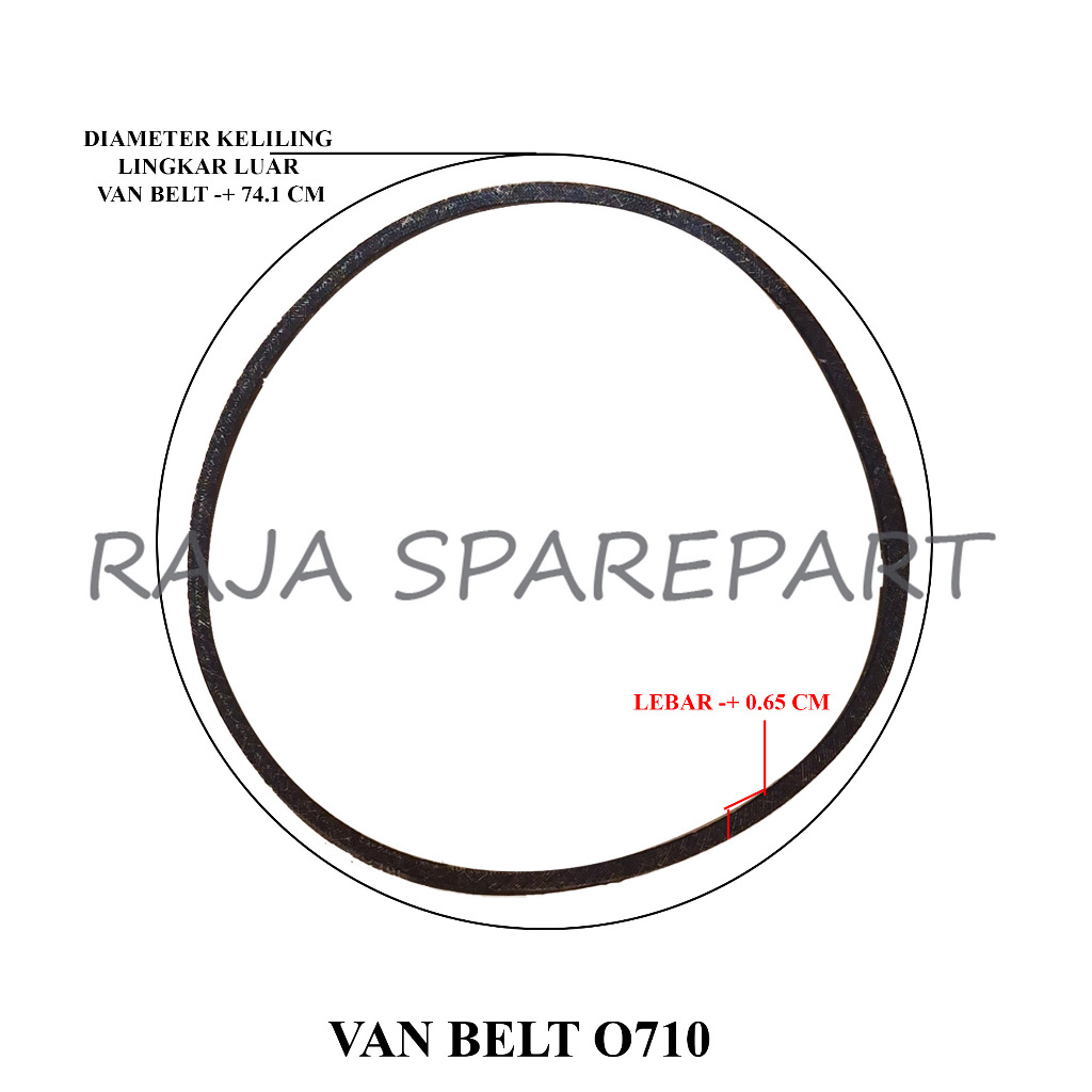 V BELT MESIN CUCI / LINDEN MESIN CUCI / VAN BELT O710 ( FB710 )