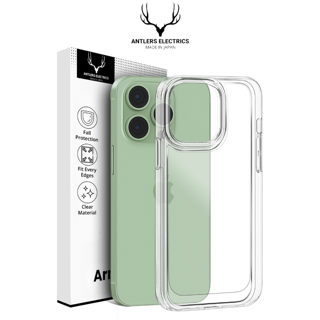 AntlersElectrics Case iPhone Transparan Anti Kuning Military Grade Anti Crack Shockproof Bening Kuat