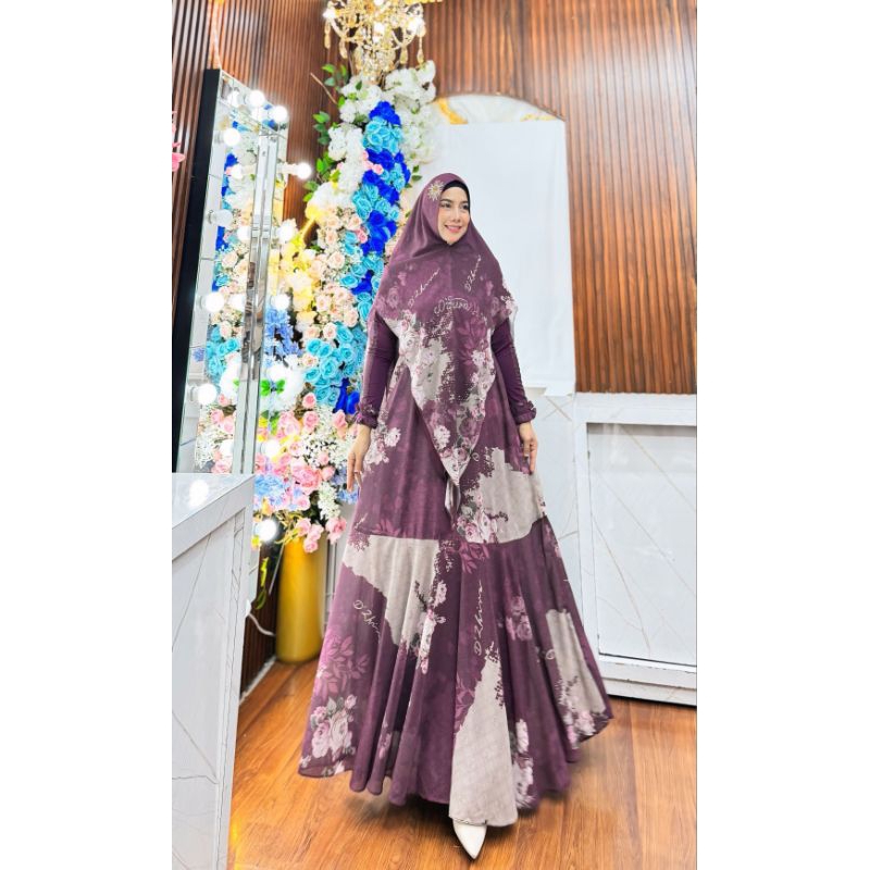 BISA COD (ELSHANUM SYARI BY D'ZHIRA HIJAB ORI PREMIUM GAMIS D'ZHIRA SYARI ORI TERBARU