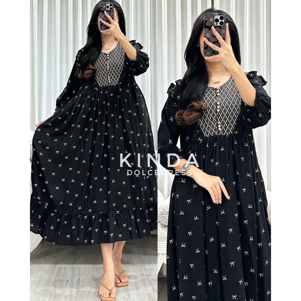 Daster Arab Kinda Midi Dolce Dress Rayon Adem