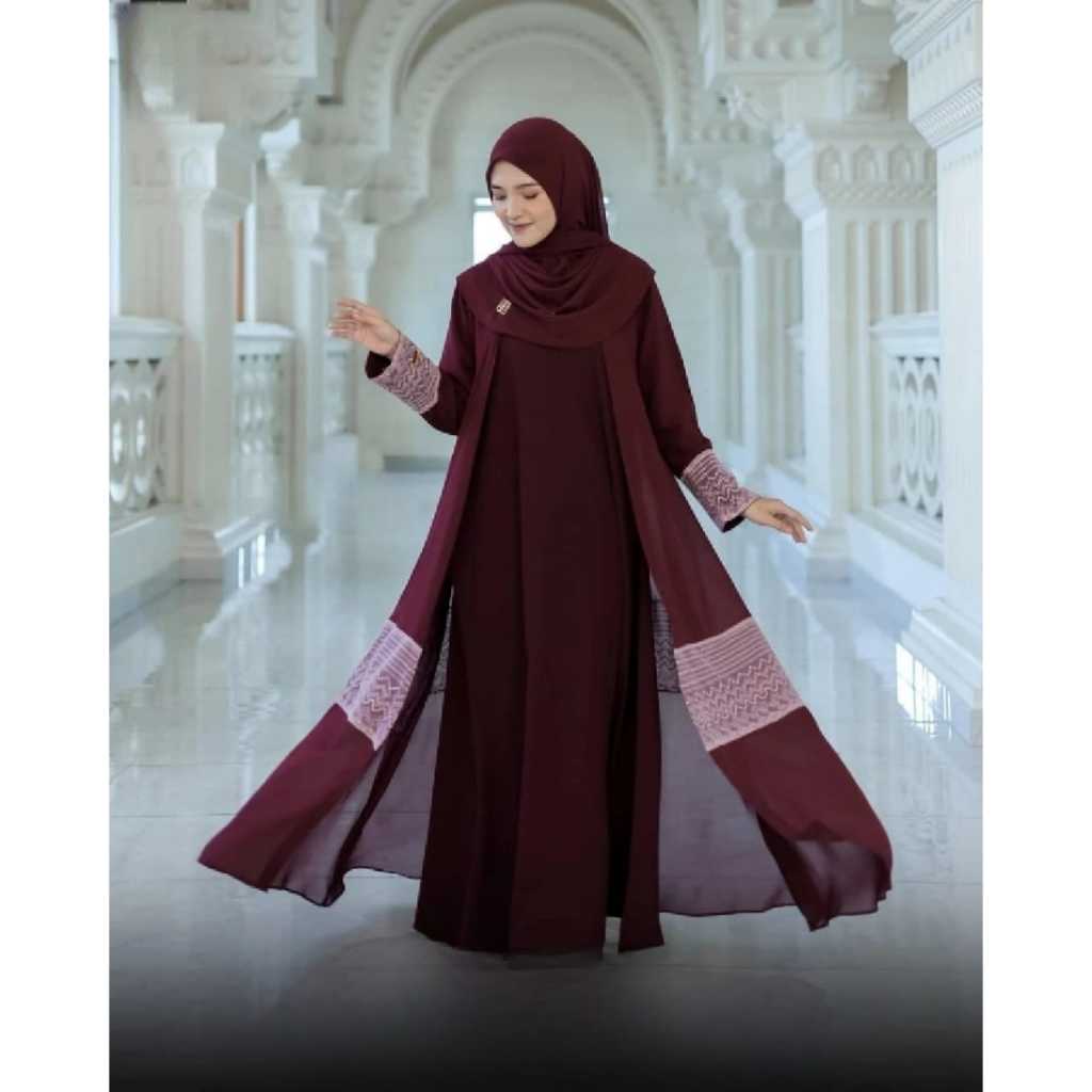 Mahira Abaya | Gamis Muslimah Syari Abaya Turkey Premium Mewah Elegan Gaun Kondangan Muslimah Outfit