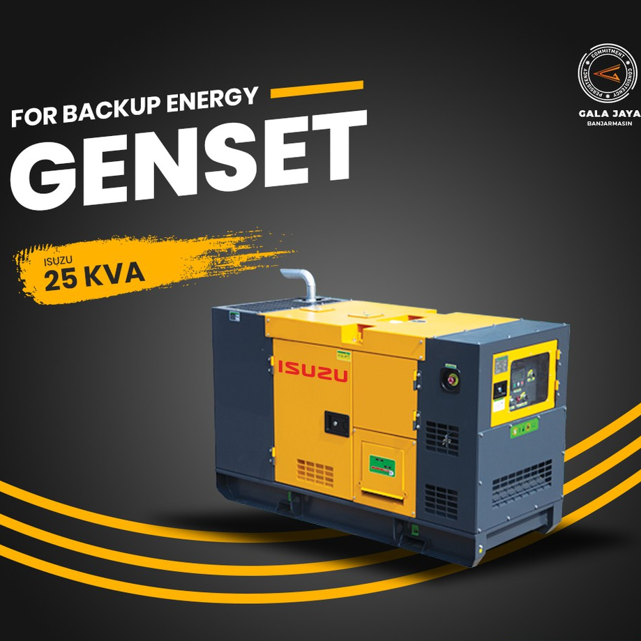Genset Isuzu 25 KVA - Backup Listrik Mati - GARANSI - Solar / Diesel