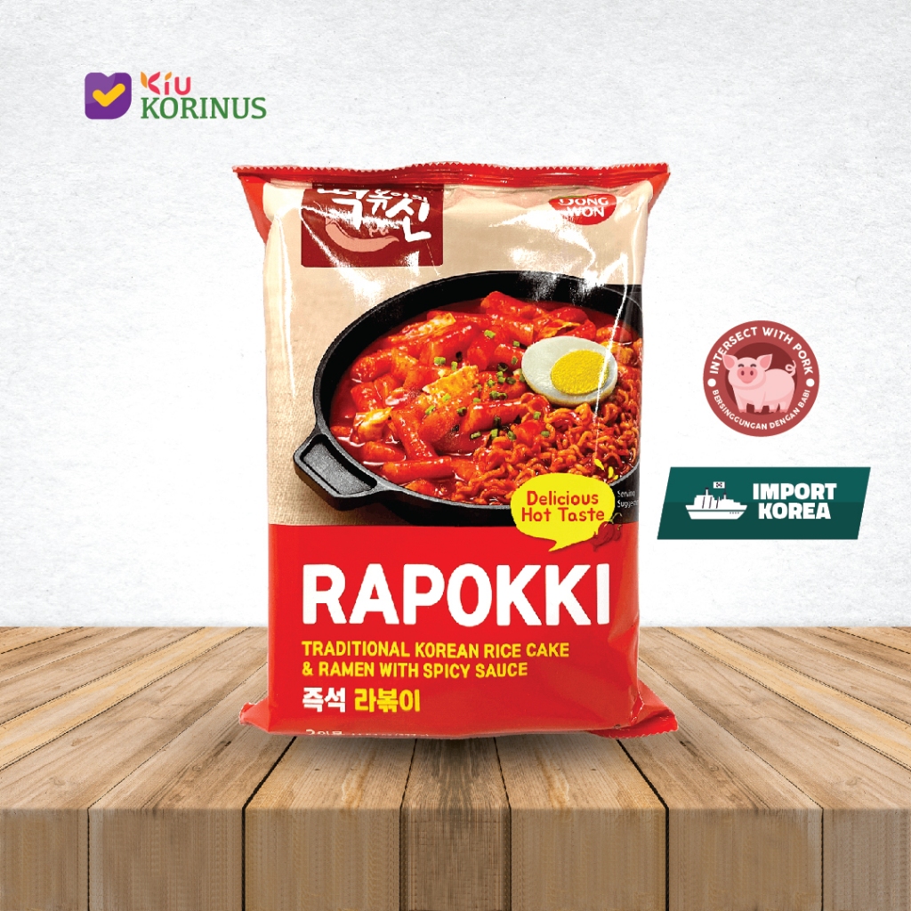 

K - DONGWON Stir Fried Rice Cake & Dry Noodle with Spicy Sauce / Rapokki (Tokpoki & Ramen) with Spicy Sauce / Tumisan Kue Beras & Mi dengan Saus Pedas 327gr