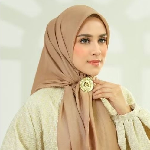 NEW BUTTONSCARVES TODAY SCARF KHAKI JILBAB WARNA KHAKI (1)