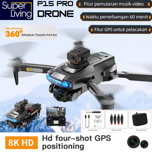 P15 PRO DRONE / A13 DRONE / F199 FLY DRONE Dual Kamera 8K HD Brushless Wifi FPV