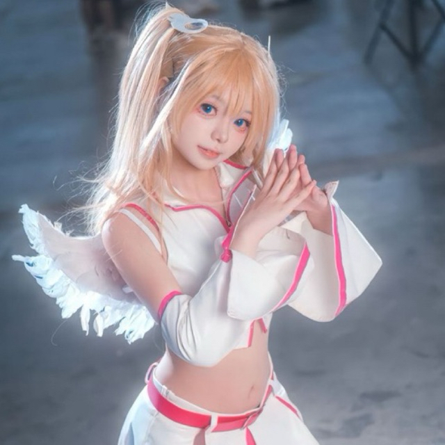 [ PRELOVED FULLSET 450.000 ] Liliel Costume Cosplay Wanita Anime Sexy Angel Pink Lingerie Kostum Hal