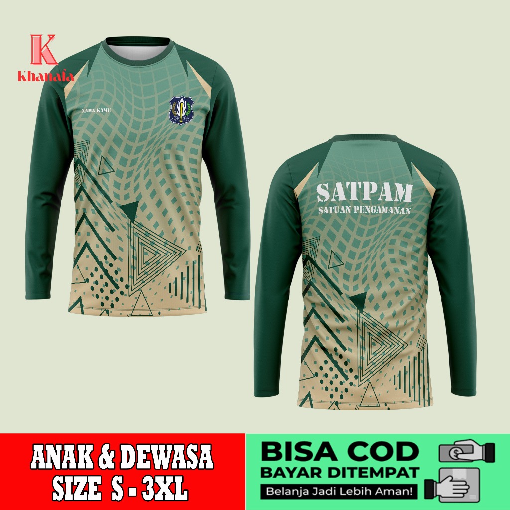 Kaos Satpam Lengan Panjang Kaos Security Jersey premium Satpam printing Custom art 01