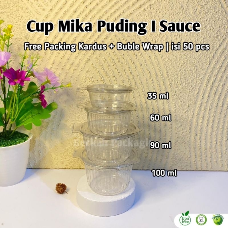 (50pcs) Mika Cup Puding Jelly | Mika Cup Sauce PET