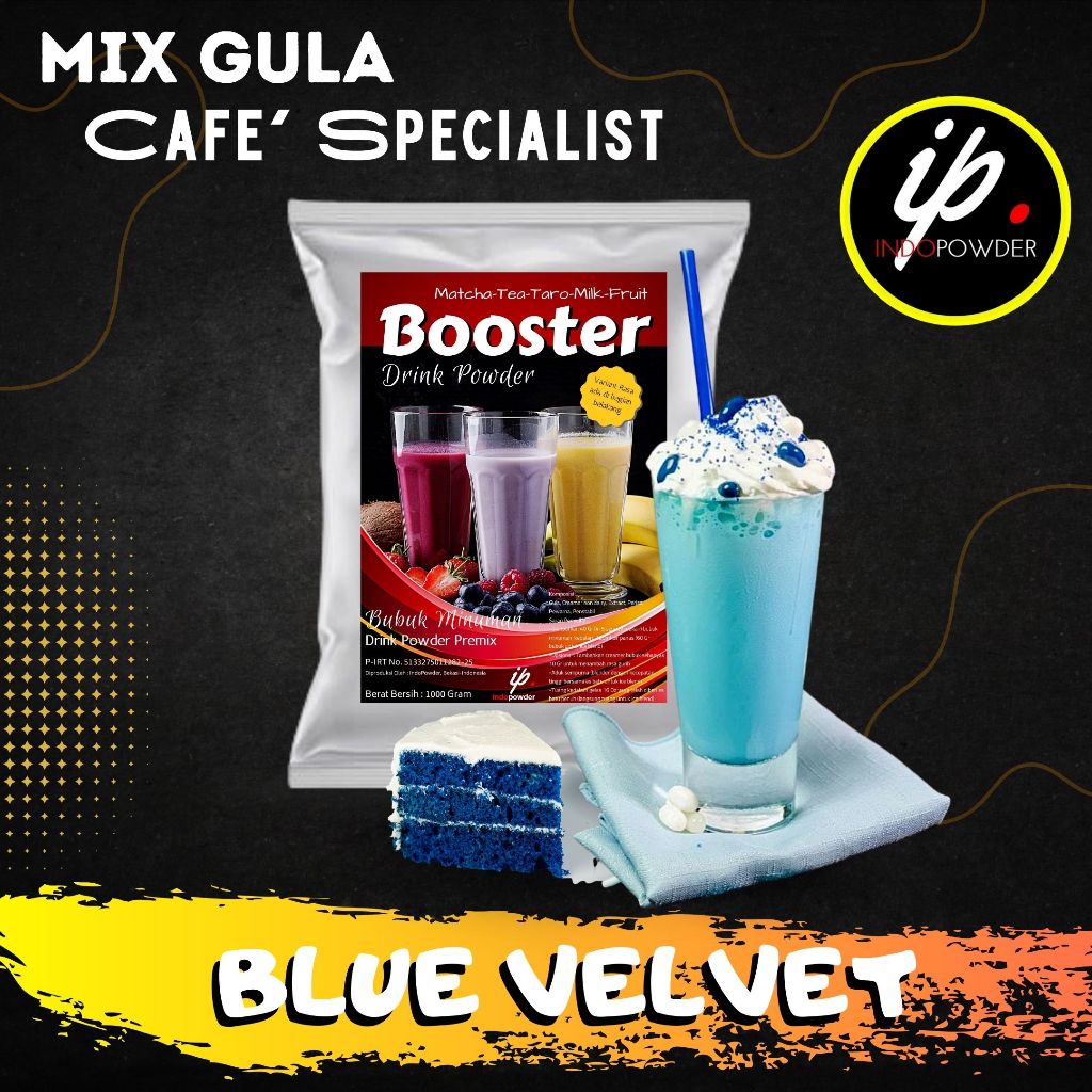 

IP Jakarta - Bubuk Minuman BLUE VELVET / BLUEVELVET 1Kg untuk Cafe, Waralaba dan Minuman Kekinian