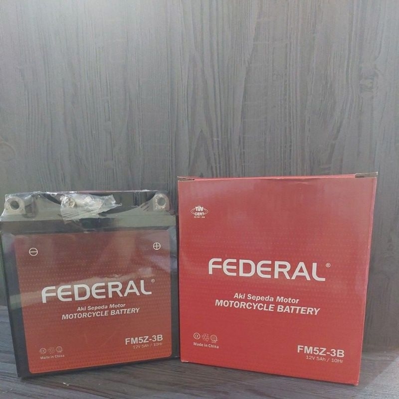 [FEDERAL] AKI BATERAI MOTOR FM5Z-3B GEL SUPRA/GRAND/MIO SPORTY