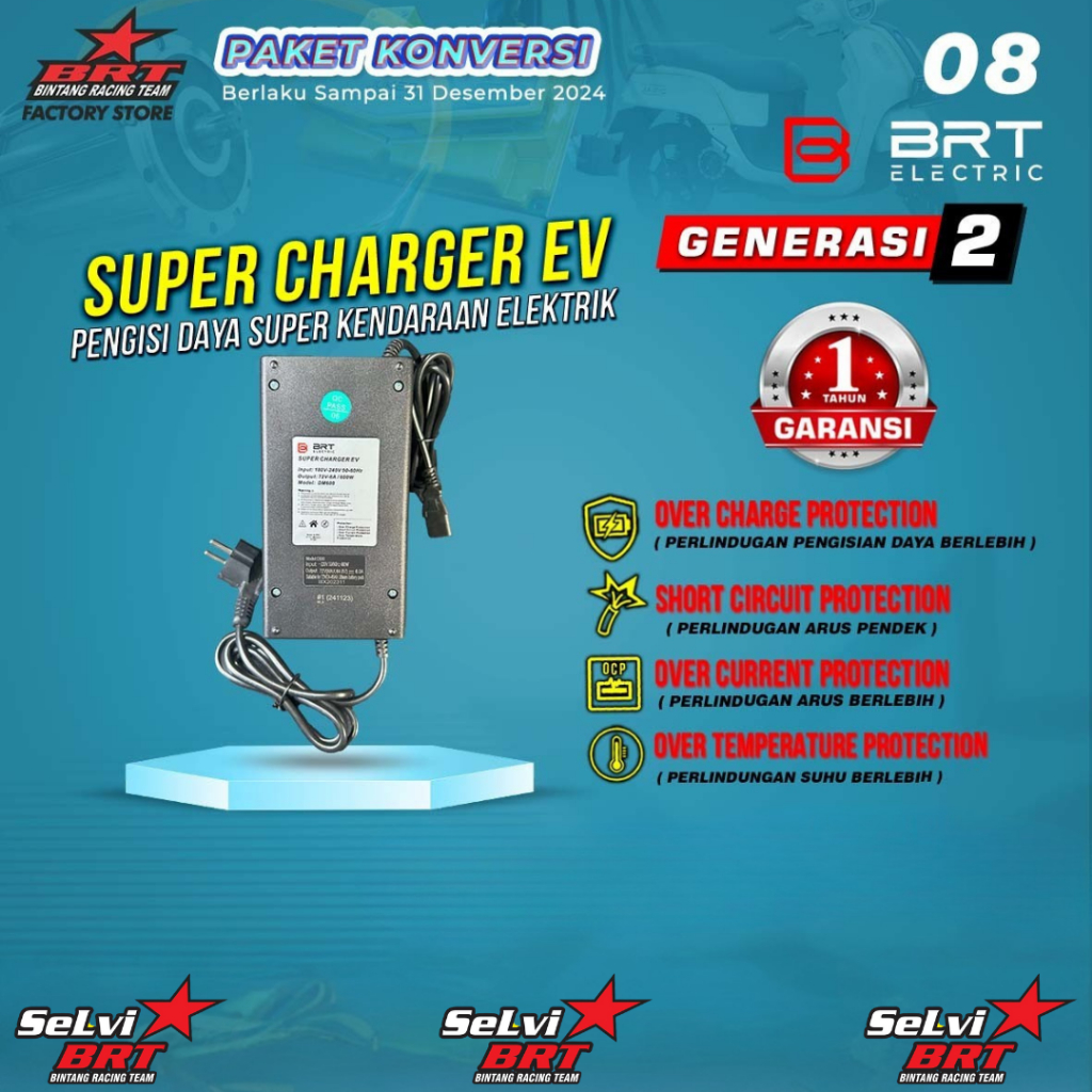 SUPER CHARGER EV BRT CHARGER MOTOR LISTRIK BRT MOTOR KONVERSI BRT GEN 2 GENERASI 2