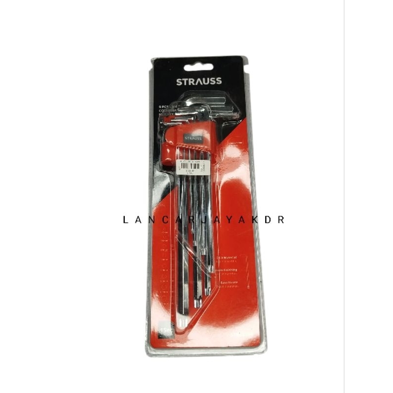 Kunci L set Strauss 9pcs