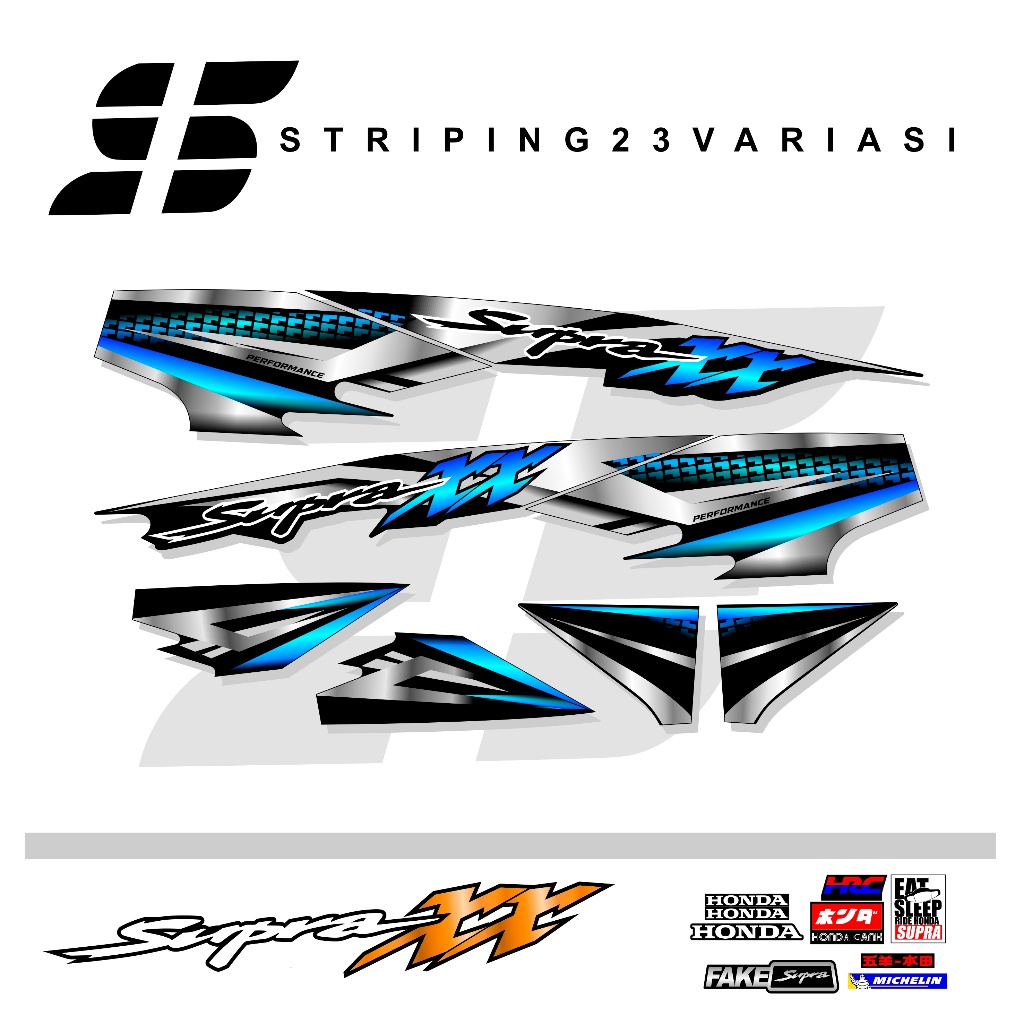 STIKER STRIPING SUPRA XX GRAFIS VARIASI 001