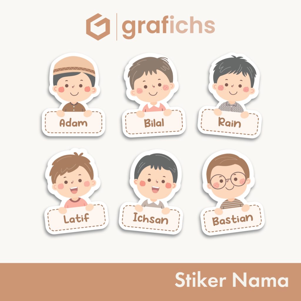 

[42 pcs] Stiker Nama Alat Tulis Sekolah GISS161-170 by Grafichs