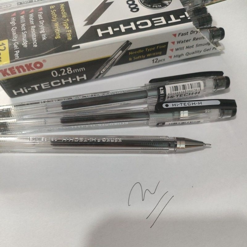 

Pulpen Pena Hi-TECH-H Kenko 0.28 mm Gel Pen Hitam