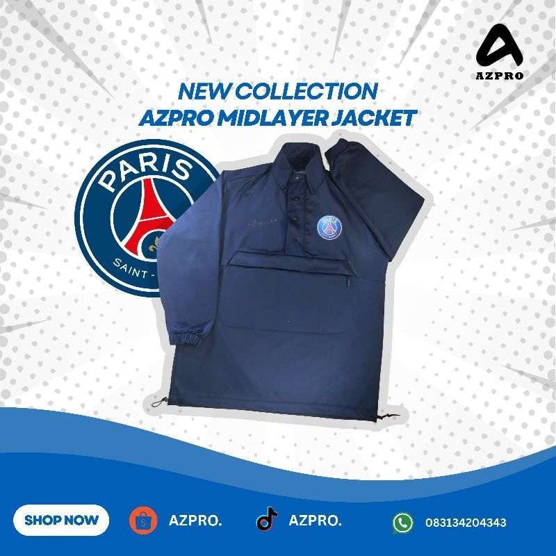 AZPRO. Jaket Midlayer Seri Paris Saint German Jaket PSG