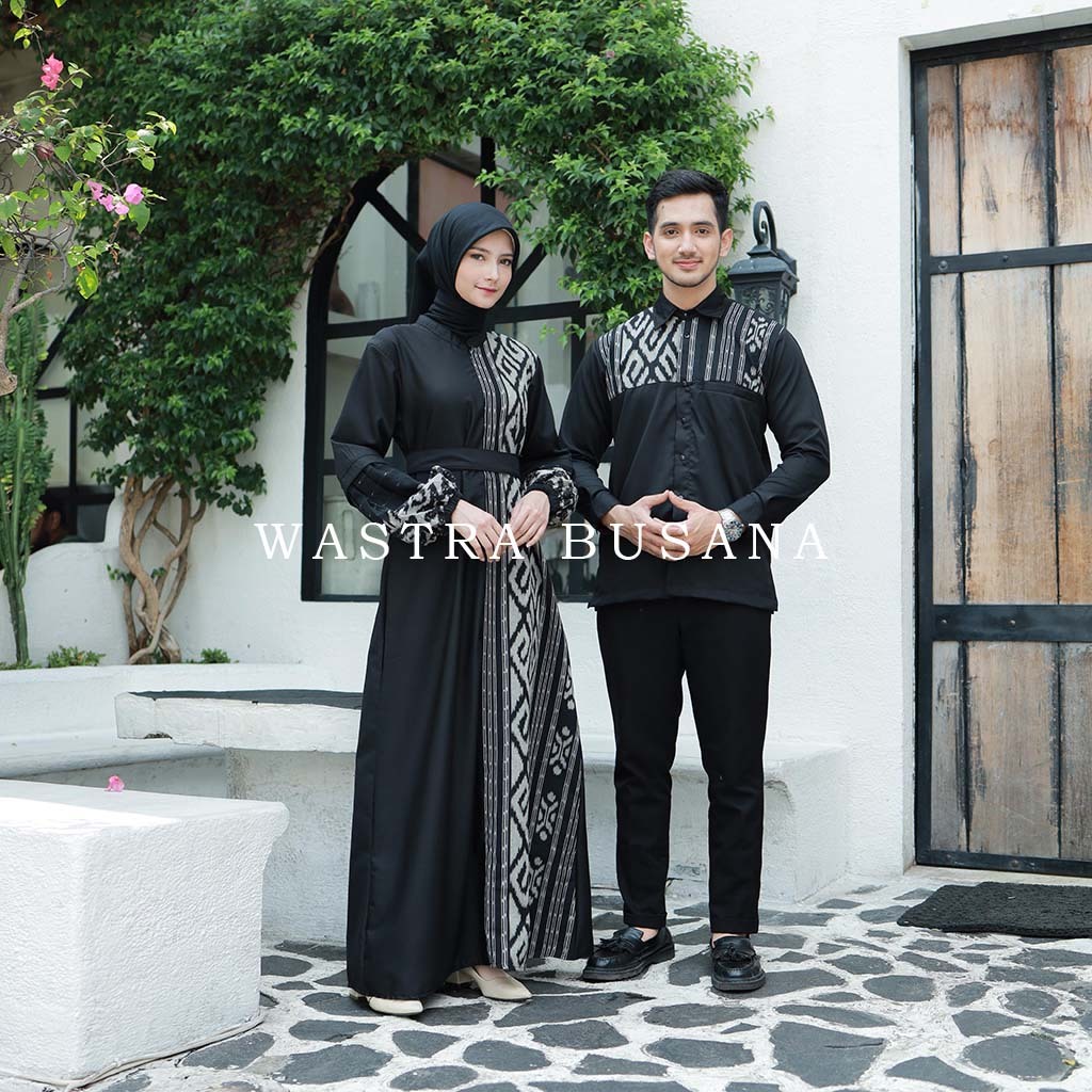 Set couple amira dress tenun troso, baju kondangan, set couple busana wanita tenun, set couple ethni
