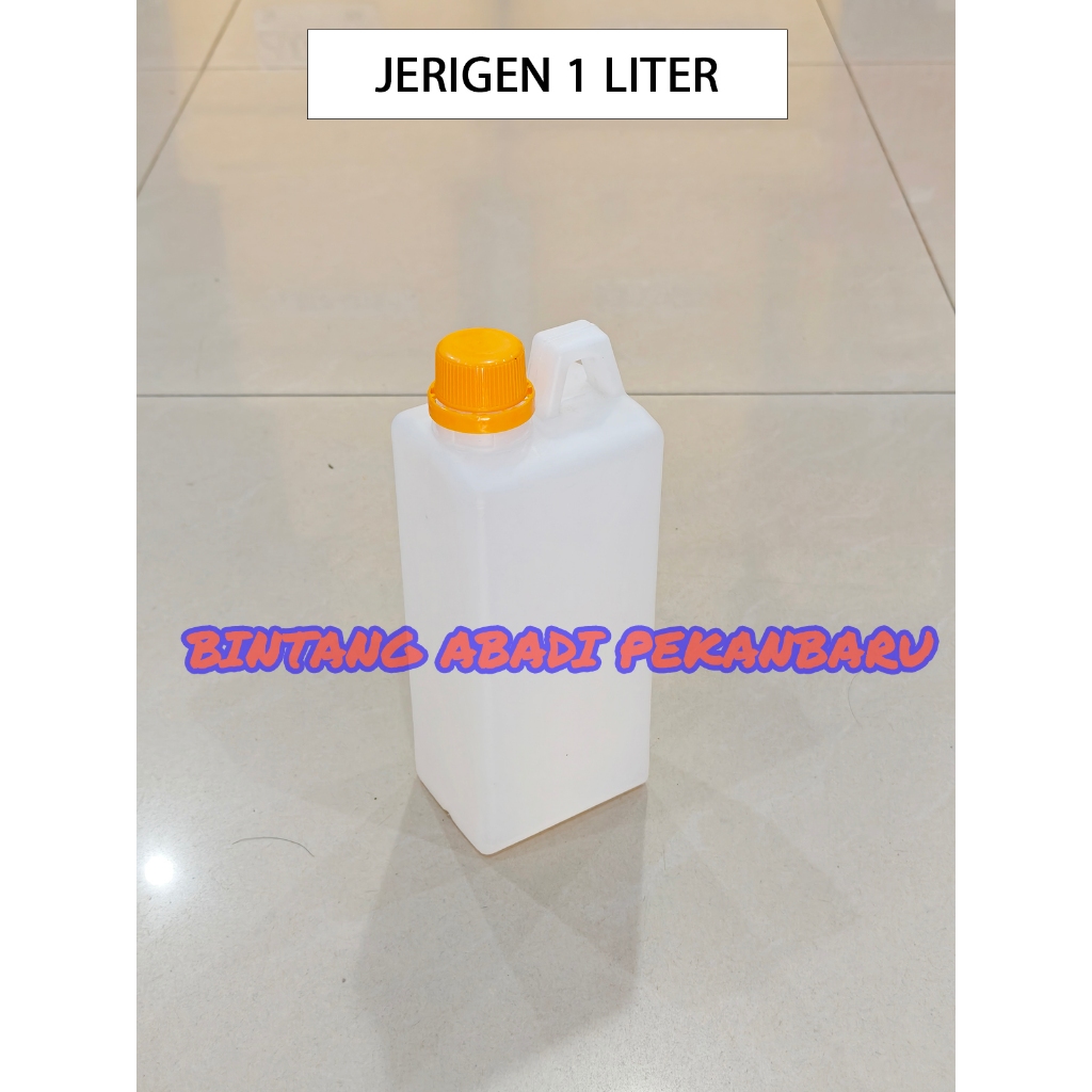 Jerigen 1 Liter Segel + Tutup Double Tebal / Derigen 1L Putih