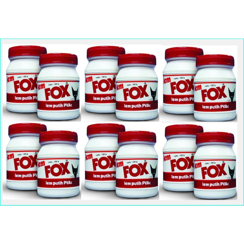 

(12 BOTOL / 1 LUSIN) Lem Fox Putih 150 Lem Putih Fox Pvac 150 gr Fox Lem Pvac 150 gram Glue