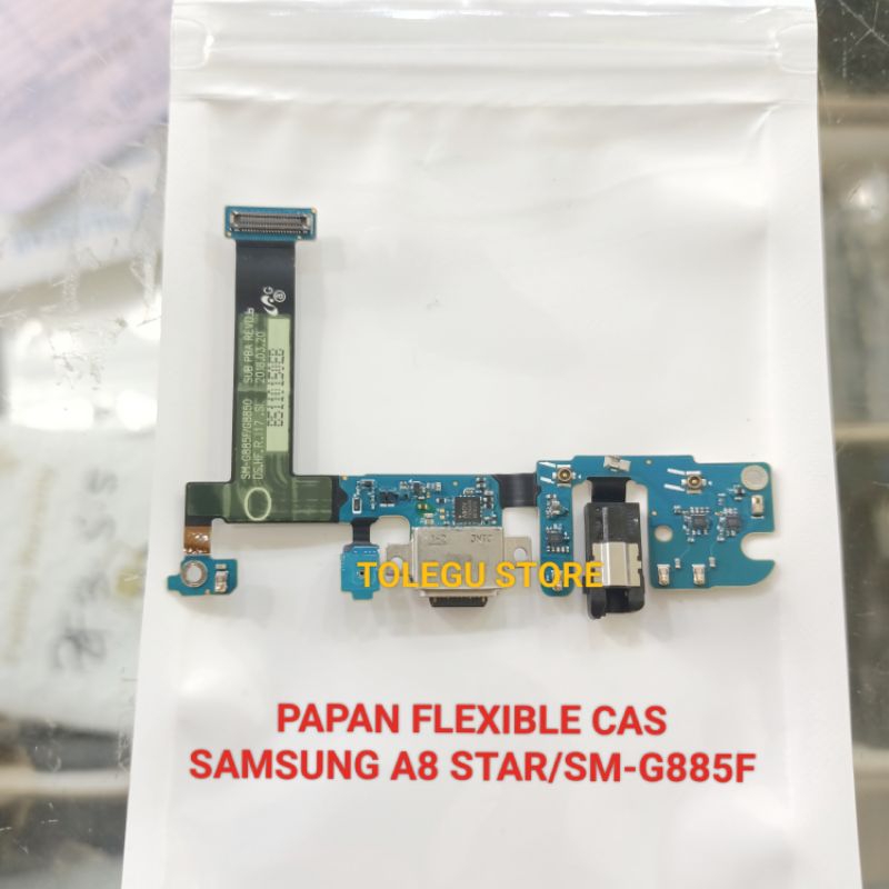 FLEXIBLE KONEKTOR CAS SAMSUNG A8 STAR/SM-G885F FLEXIBLE UI BOARD CHARGER ORIGINAL PLUS IC