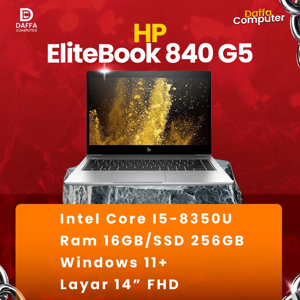 Laptop HP 840 G5 Second Premium Intel i5-8350U 16GB RAM 256GB SSD Windows 11