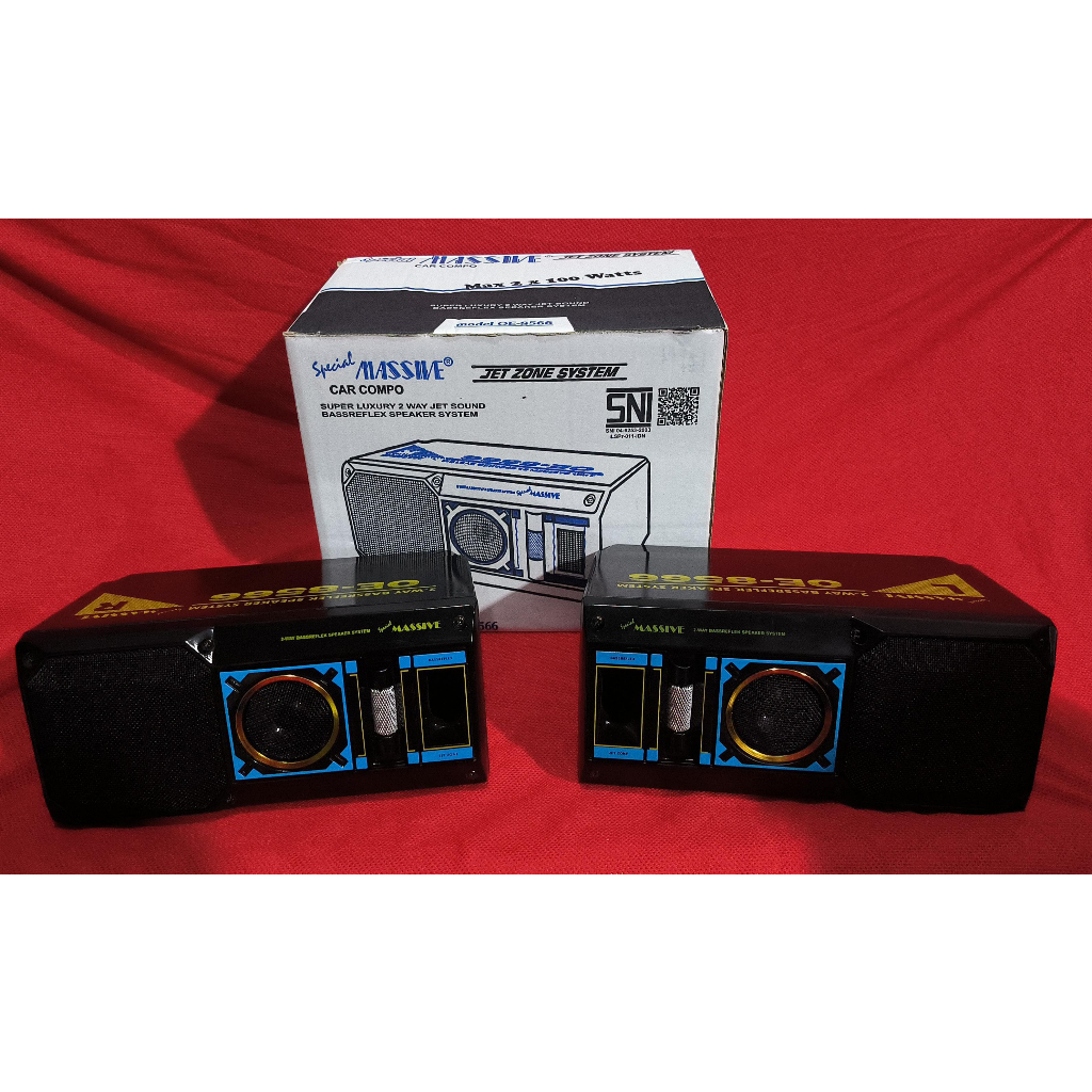 Speaker box 4" massive OE-8566 sepasang 3 way