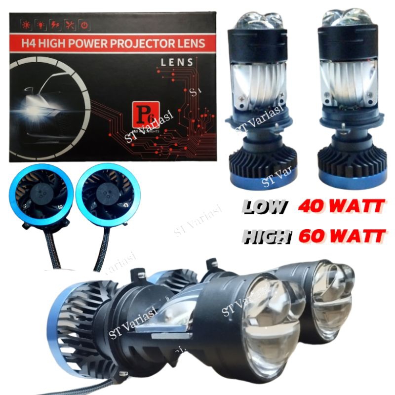 Lampu LED Mobil H4 PROJECTOR SUPER BRIGHT PUTIH 70 Watt Dengan Kipas Super Terang