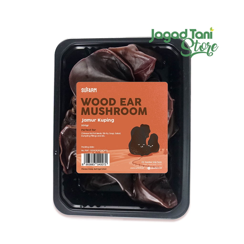 

SUFARM Jamur Kuping Lokal Segar 100 Gr - Wood Ear Mushroom