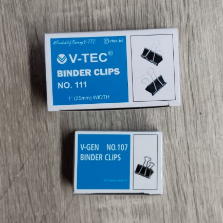 

Penjepit Kertas/Binder Clip no 111 dan no 107