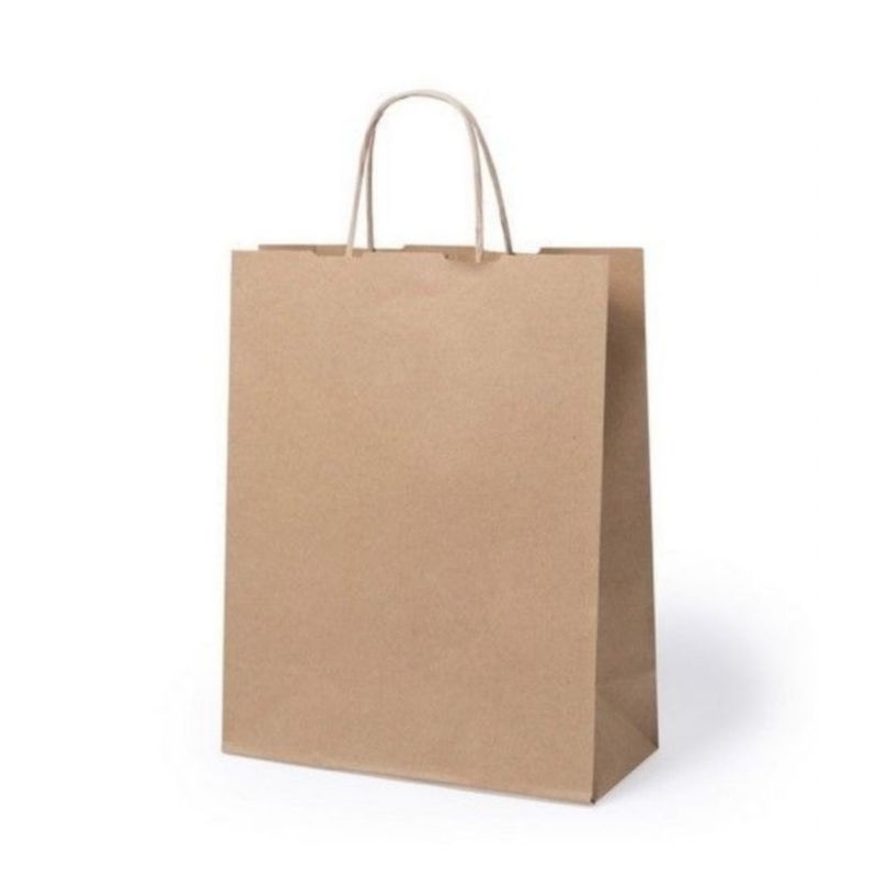 

S ( S52 ) PAPER BAG POLOS WARNA HITAM DAN COKLAT / PAPERBAG SOUVENIR UKURAN BESAR