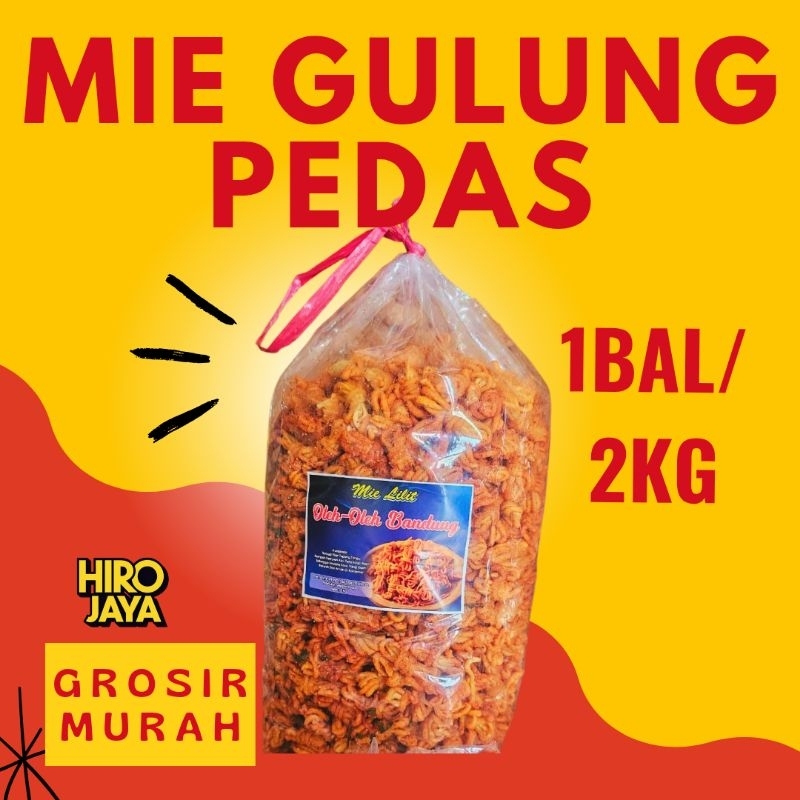 

Mie Gulung Lilit Stik Kering Pedas Manis | Camilan Mie Goreng Renyah 1bal 2kg Grosir Murah Snack Cemilan