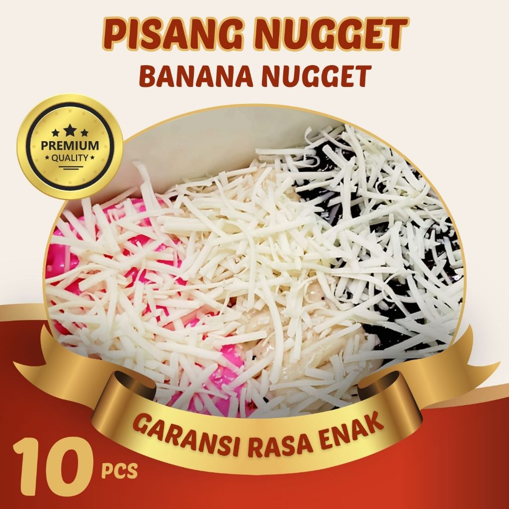 

ALVAFOOD PISANG NUGGET FROZEN FOOD ISI 10 PCS BANANA NUGET GARANSI RASA ENAK CEMILAN VIRAL JAJANAN