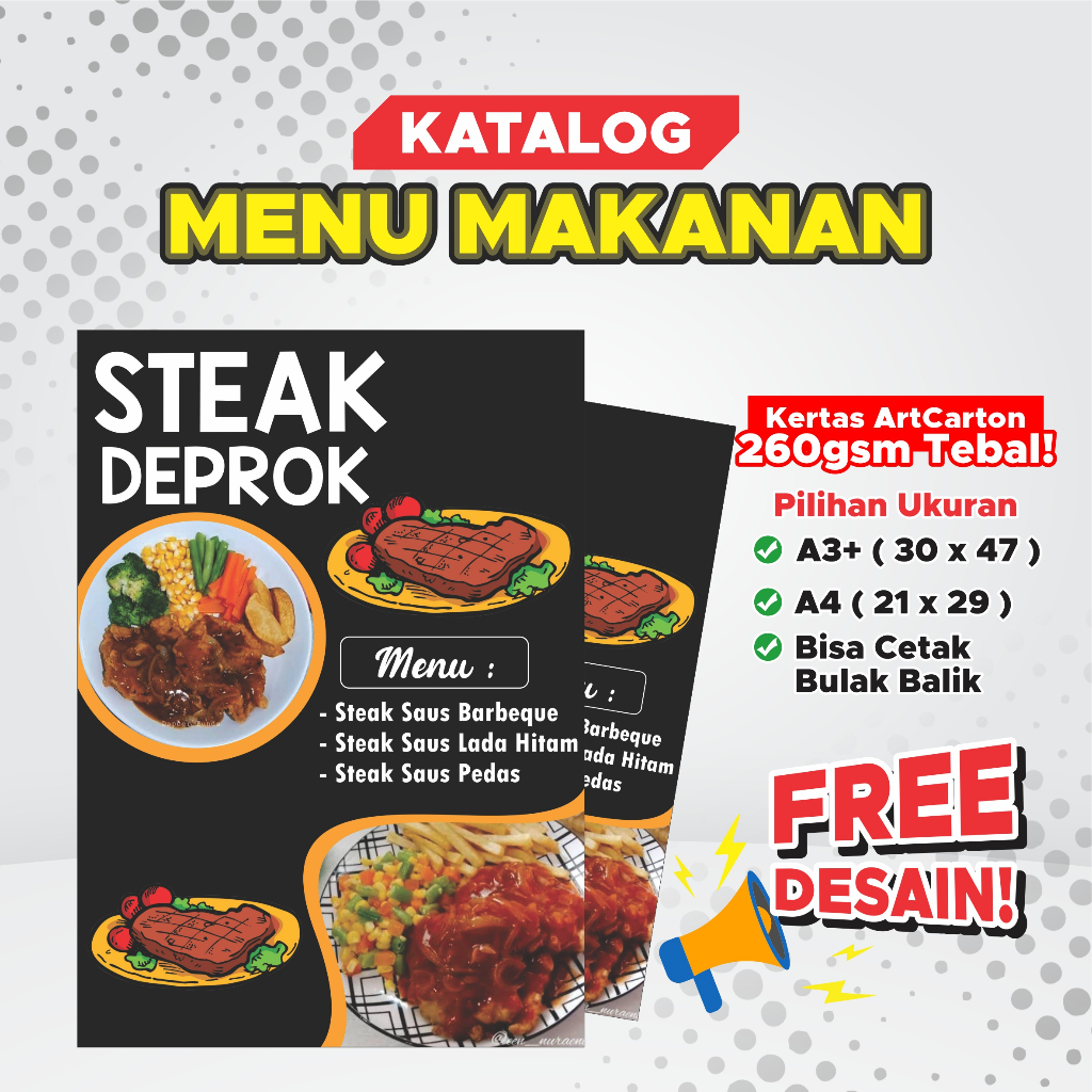 

Cetak Daftar Menu Warung Nasi, Sate, Nasi Ayam | COD Free Desain Template