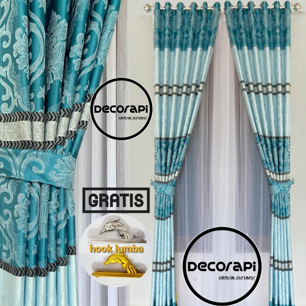 Gorden blackout motif batik #tirai#jendela#pintu#dekorasi#minimalis# tinggi 230 250cm