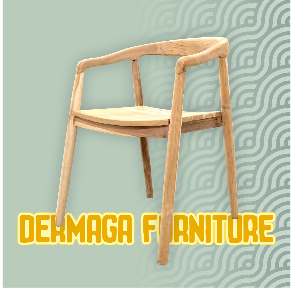 KURSI CAFE SELI BUBUT KAYU JATI MINIMALIS