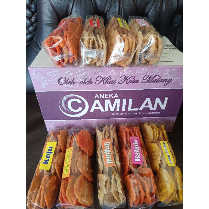 

[PAKET SERU Isi 15 Pcs] Keripik Tempe | Oleh-Oleh Khas Malang